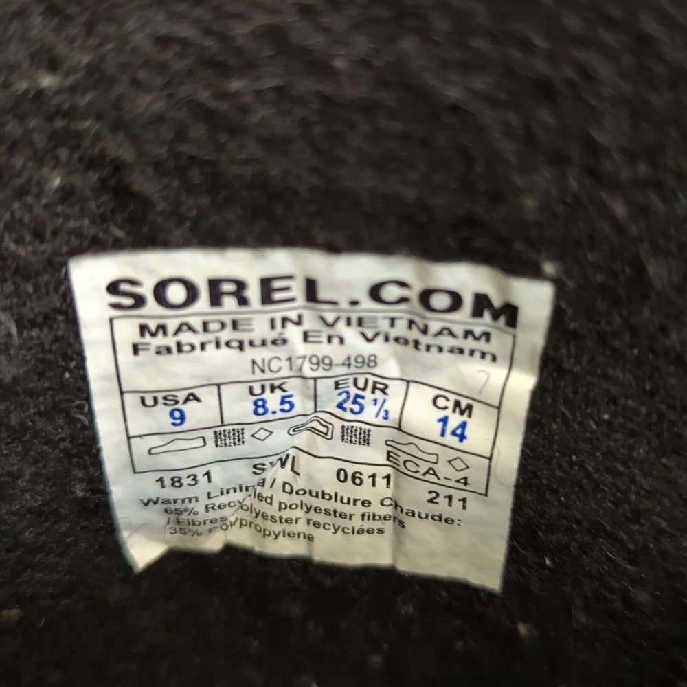 Sorel Toddler's Blue & Black Cub Snow Boots Size 9